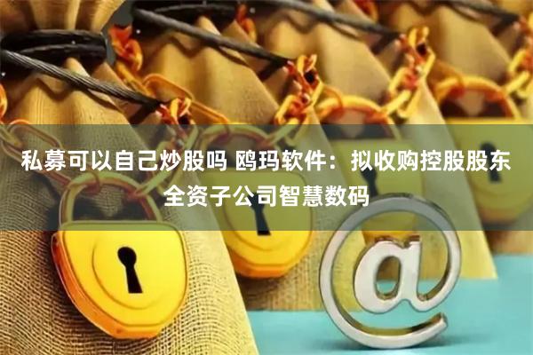 私募可以自己炒股吗 鸥玛软件：拟收购控股股东全资子公司智慧数码